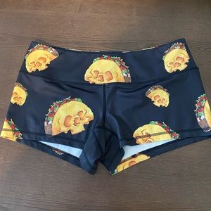Feed me fight me taco shorts